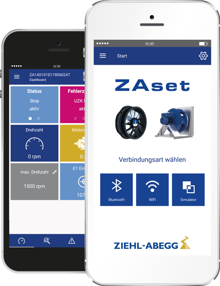 ZIEHL-ABEGG ZAset Smartphone App